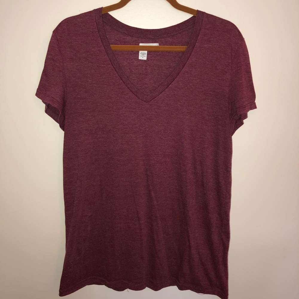 Maroon V-Neck Shirt